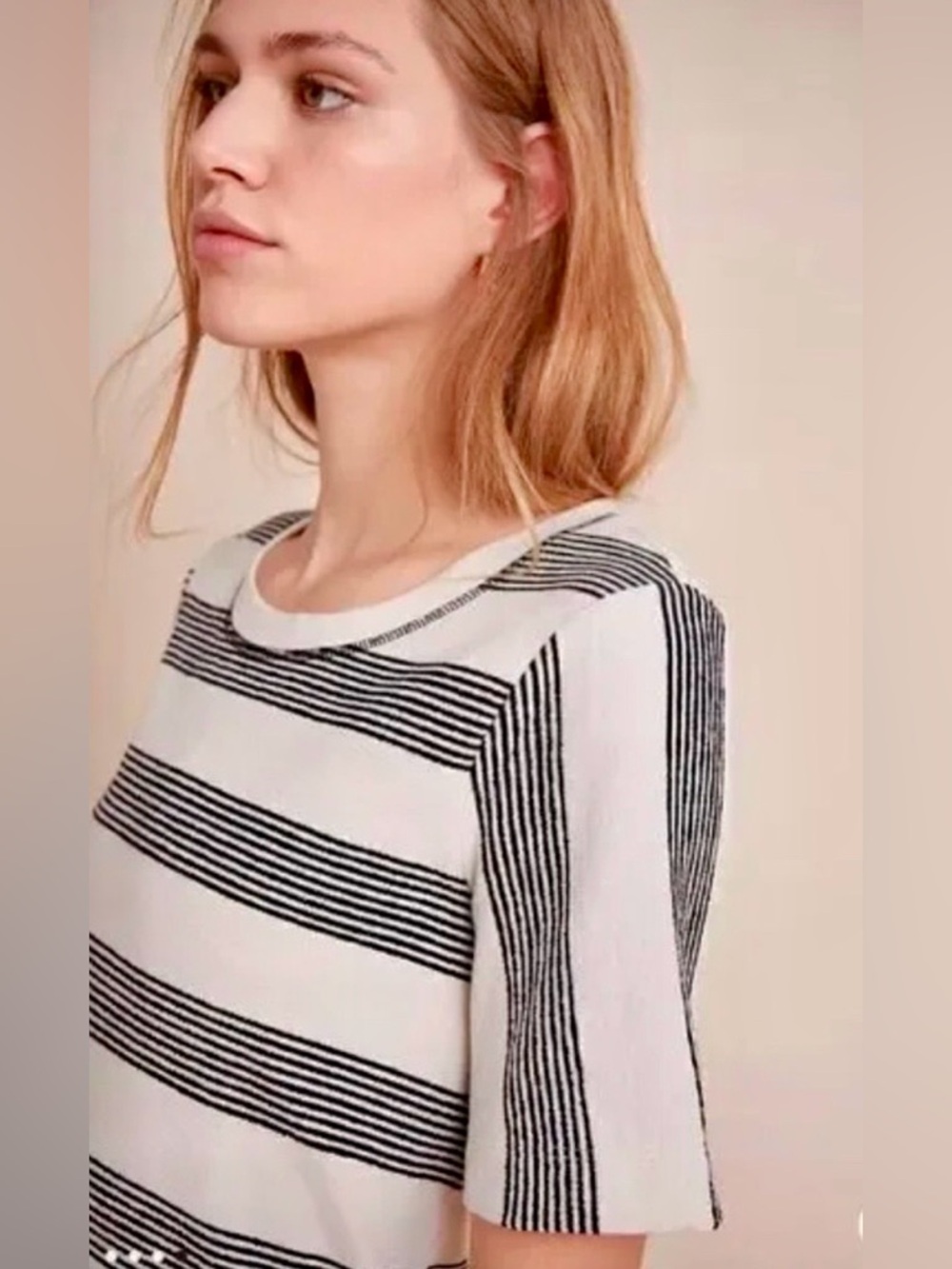 Anthropologie Sallie Striped Midi Dress in Small, 100% Cotton